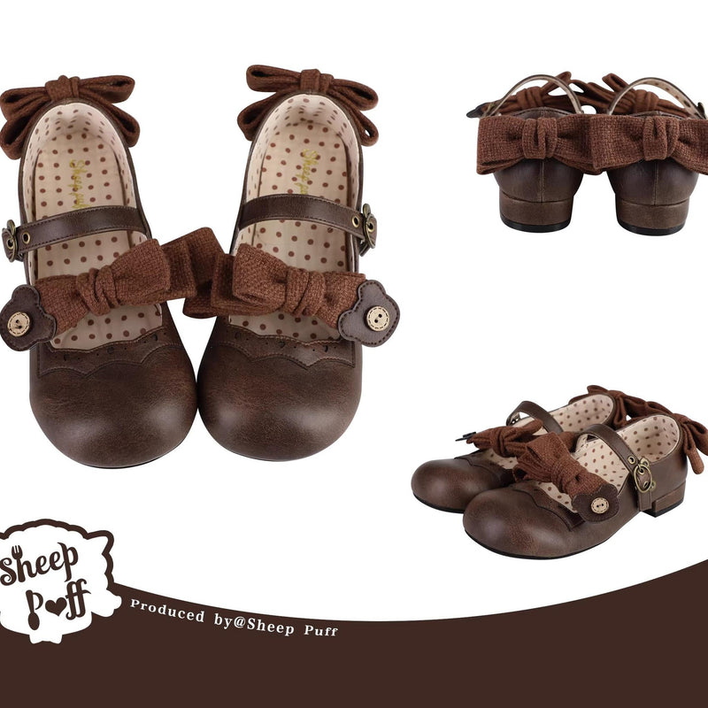 sheeppuff - Bear Room 1.0 - Bow Lolita Shoes with Bear Buckle - option image