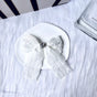 Braided Bow Brooch (White 1-Piece Set)