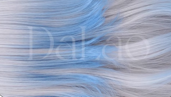 Dalao Home - Dalao - Natural Lolita Long Curly Gray Blue Wigs