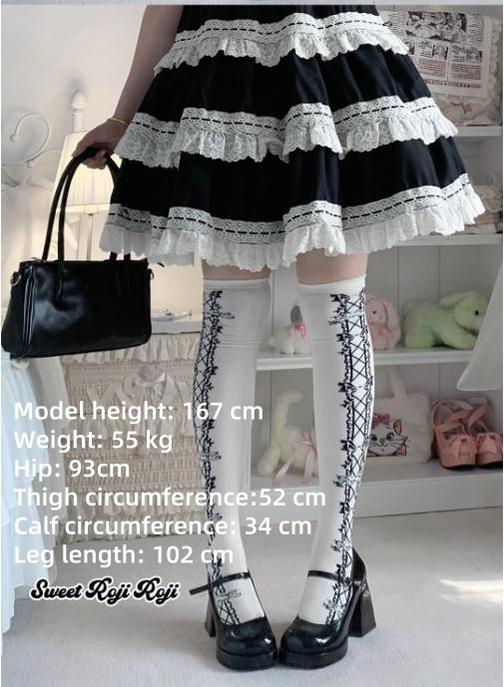 Roji Roji - Classic Lolita Socks Autumn - Mid-calf Cotton Socks Socks