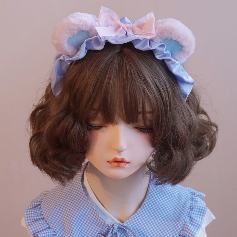 Original Handmade Bear Headband Lolita KC BNT Animal Ear Coffee