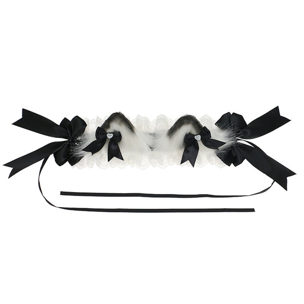 Cute Girl Hair Accessories Lolita Comic Exhibition Multi-use Clip Bow Hair Ornament Cat Ear Hair Clip Cat Ear Headband - Lolita Fetch