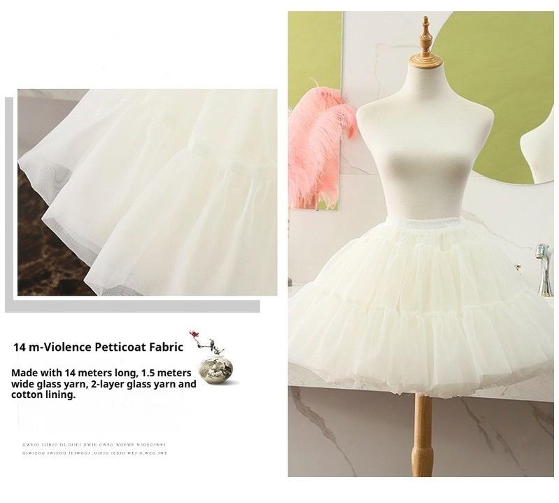 Krncrlo - Adjustable Lolita Hoop Puffy - Petticoat, 17.7" (45 cm) Petticoat