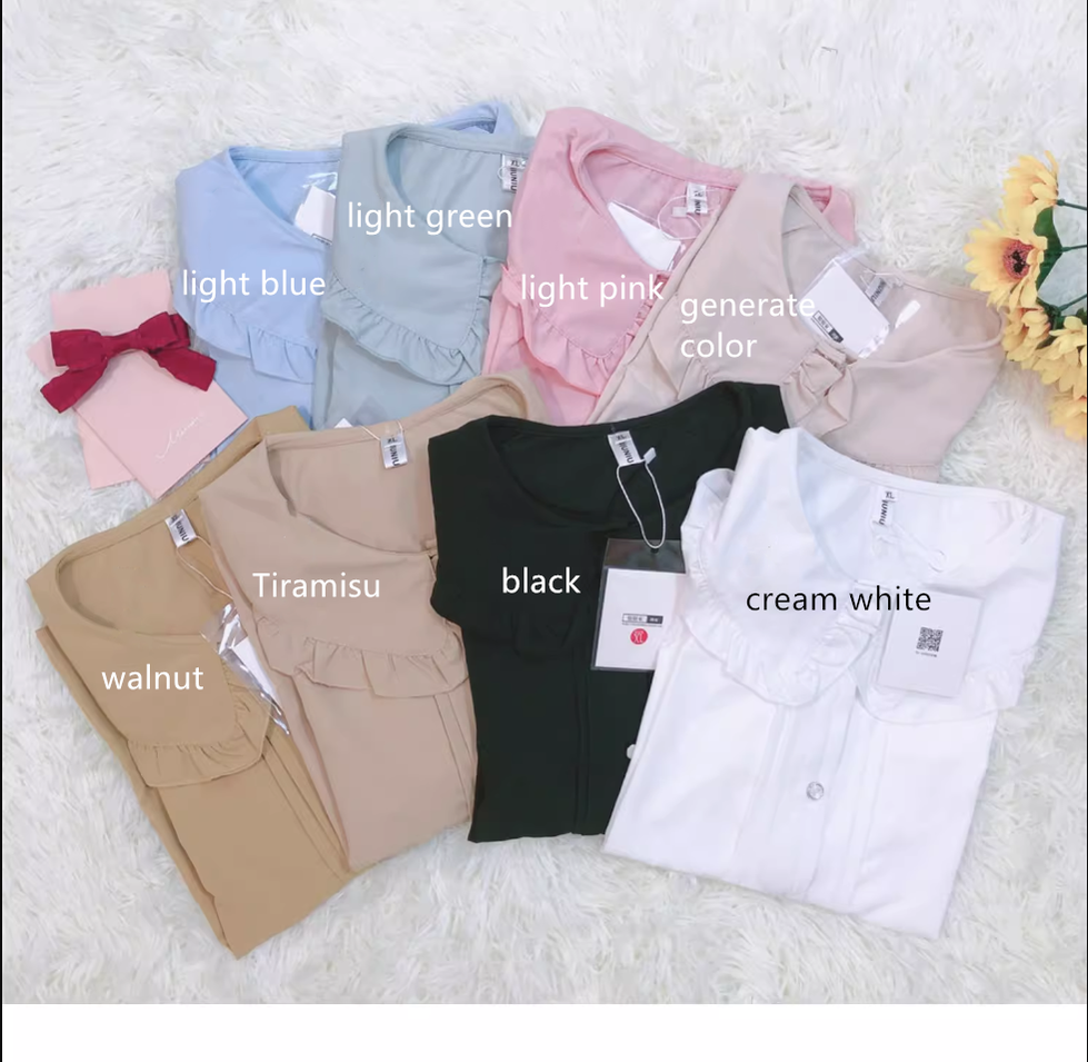 Niu Niu - Plus Size Lolita Blouse - Oversized Short Sleeve Shirt Innerwear