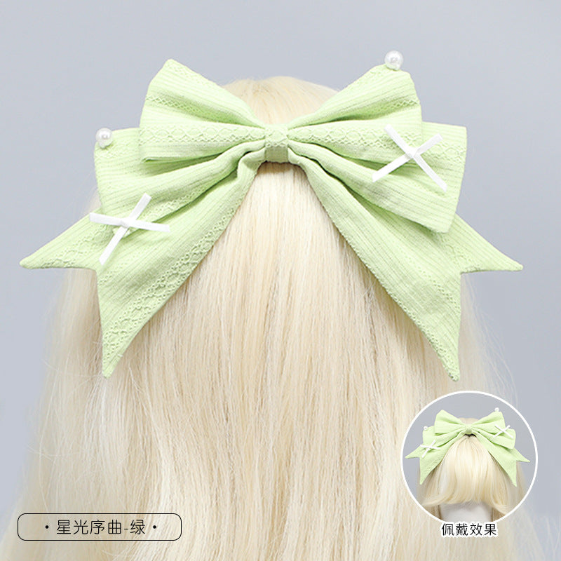 Lolita Back of Head Top Clip - Original Japanese Bow Versatile Hair Accessory - Lolita Fetch