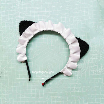 Original Lolita Cat Ear Headband KC - Soft Girl Sweet Cute Hair Accessories | Maid Lolita Girl Ornament