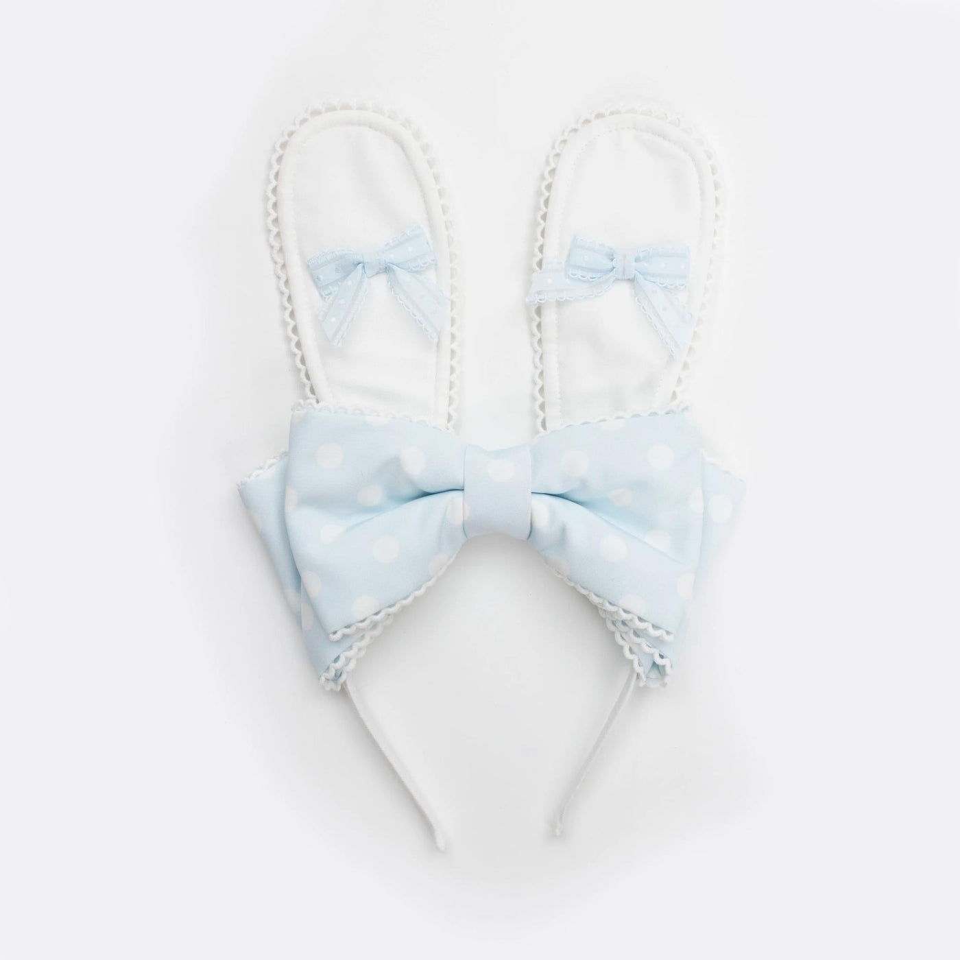 MilkKitten - Bunny Kissaten - Lolita OP dress with a polka-dot print and bow details