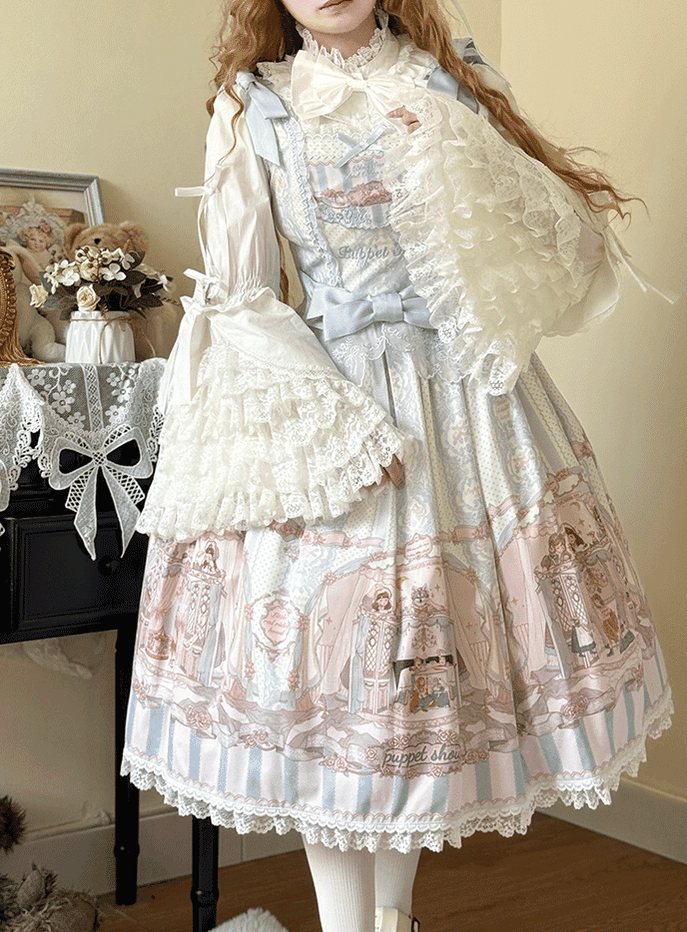 Niu Niu - Plus Size Sweet Lolita Blouse with - Hime Sleeves Innerwear