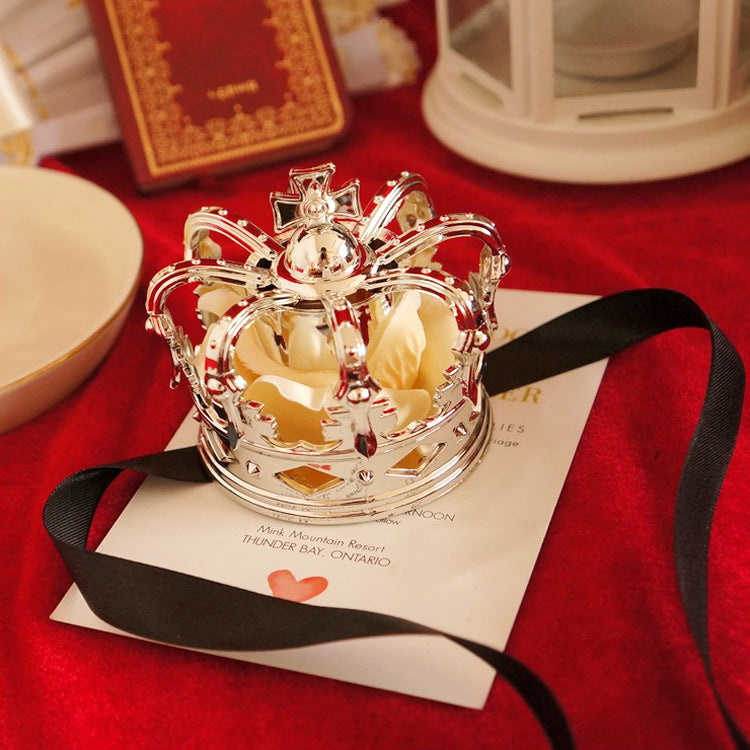 Lolita Tiara King Queen Coronation Gold Silver Rose Cute Lolita COS Crown Tiara