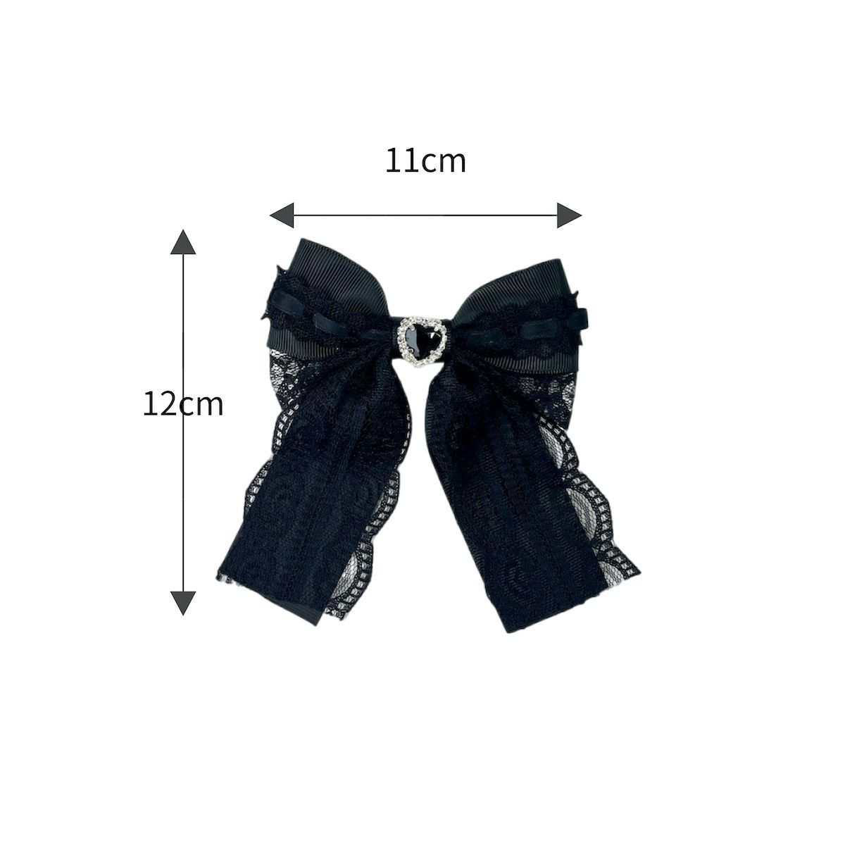 Handmade - Braided Lace Bow - Brooch or Hair Clip - detail view 4
