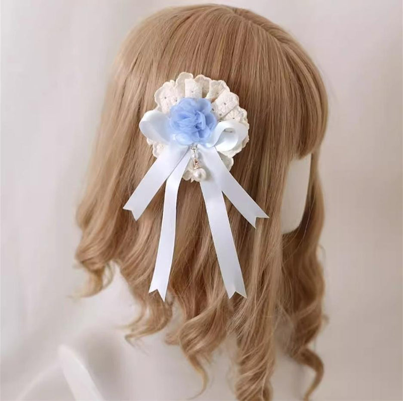 Xiaogui - Four Seasons Floral - Sweet Lolita Headdress Bow KC Lace Cuffs