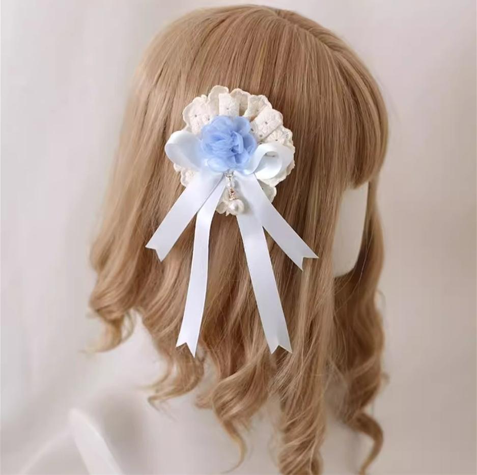 Xiaogui - Four Seasons Floral - Sweet Lolita Headdress Bow KC Lace Cuffs