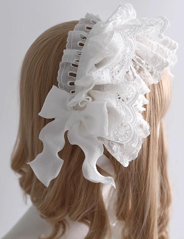 Xiaogui - Doll-Like Lace Lolita Hairband - Headwear