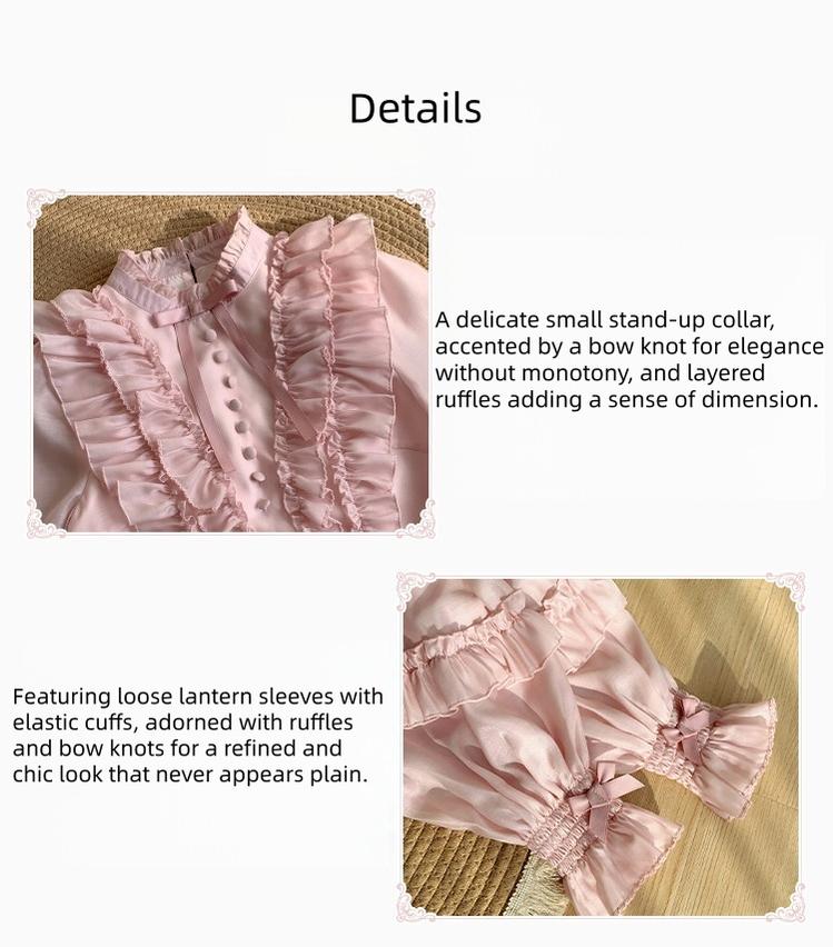 With PUJI - Miss Laura - Versatile Classic Lolita Blouse, Lattern Sleeves
