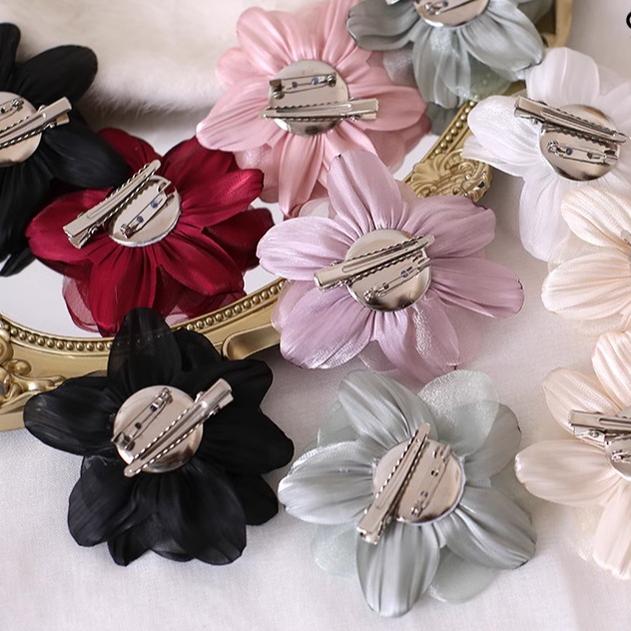 Xiaogui - Elegant Lolita Headdress Organza - Flower Hairpin Headwear