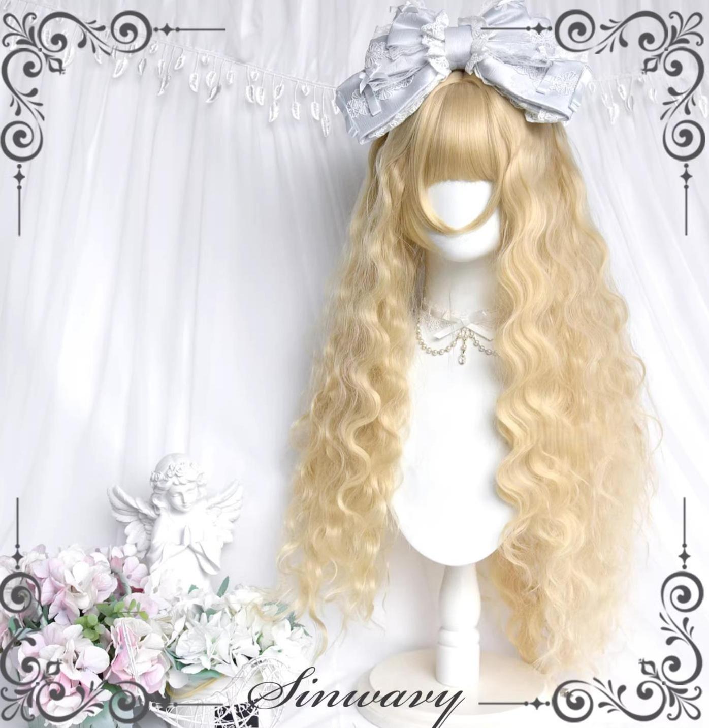 Sinwavy - Doll-like Lolita Long Curly Wig - Comic Sideburns Wig