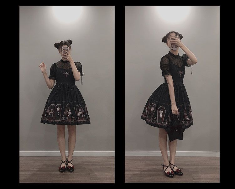 1st Anniversary - Light Aria and Night Whisper - Gothic Print JSK - product image 5