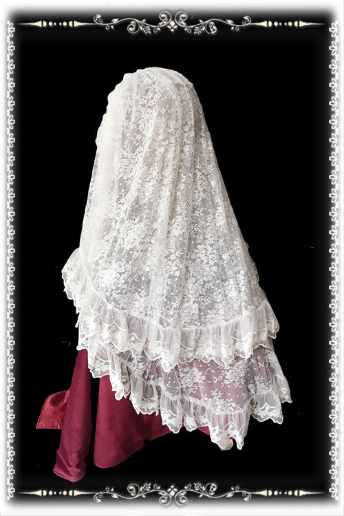 Infanta - Gothic Lolita Vail Double-layer - Lace Headdress Headwear