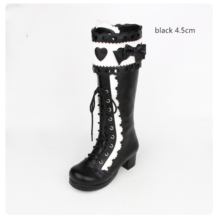 Angelic imprint - Sweet Multicolor Thick Heel Lolita - Boots Shoes