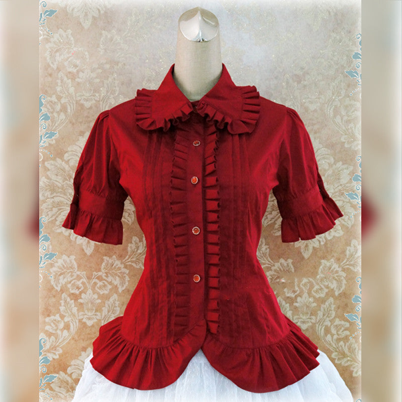 Strawberry Witch - Multicolors Short Sleeve Cotton - Lolita Blouse Innerwear