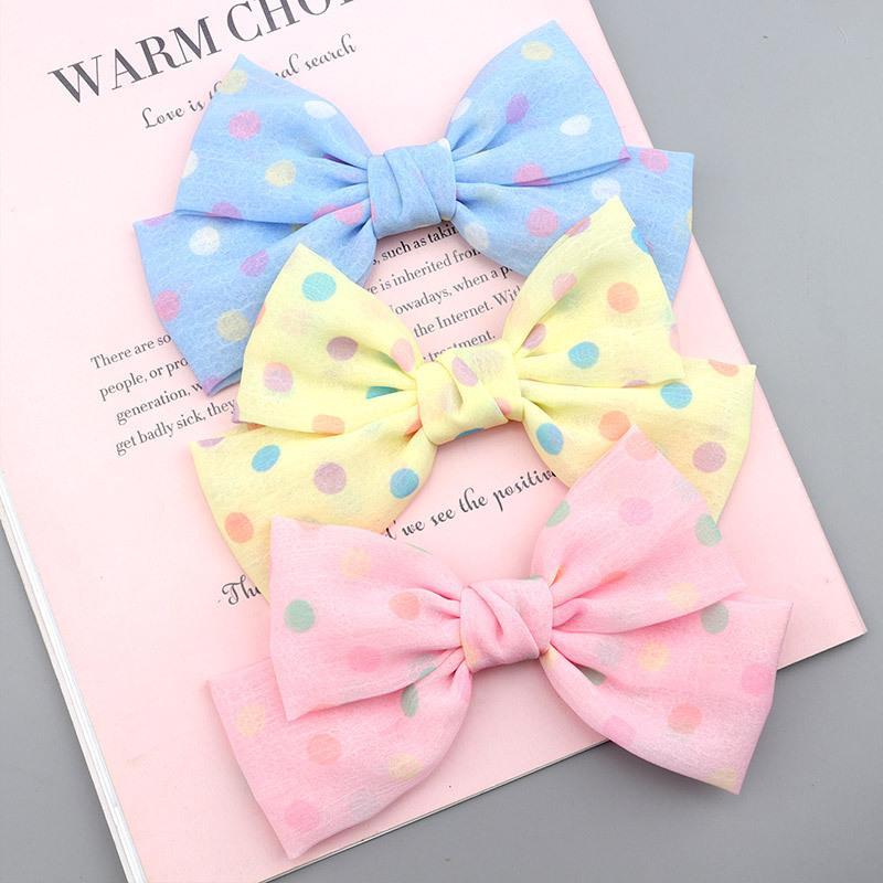 Handmade - Mini Polka Dot Bow - Clip, Brooch or Craft Accent