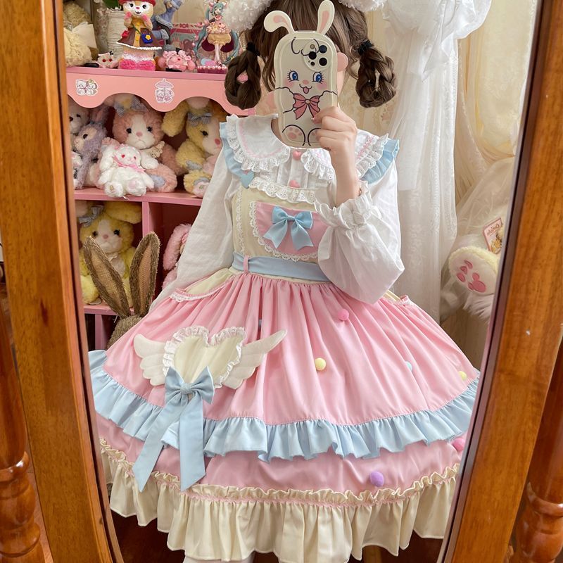 Hanguliang sweet Lolita JSK dress in pink