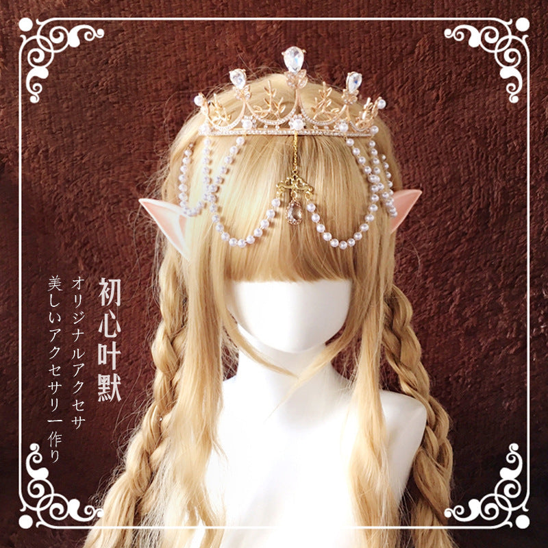 Christmas Lolita Crown Hair Crown Lolita Rhinestone Headpiece Bride Alloy Super Fairy Rhinestone Hair Accessory Headpiece