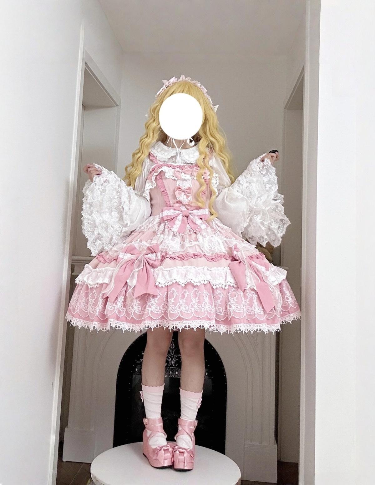 Qianmu - Granulated Sugar - Doll-like Sweet Lolita Lace Blouse, Hime Sleeve