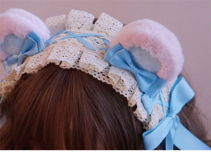Original Handmade Bear Headband Lolita KC BNT Animal Ear Coffee