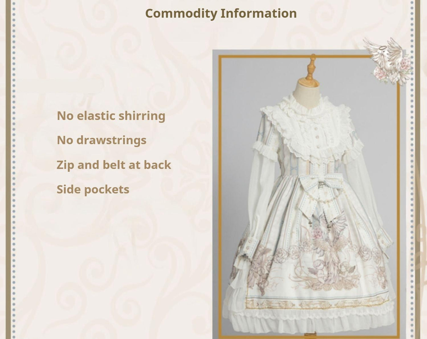 OCELOT - Chiffon Classic Lolita OP Dress - Long Sleeve OP Dress
