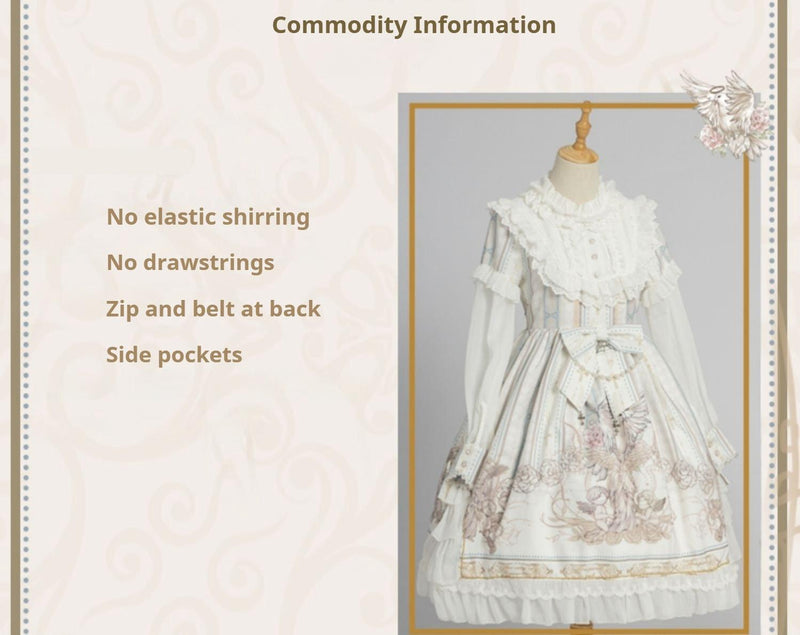 OCELOT - Chiffon Classic Lolita OP Dress - Long Sleeve OP Dress