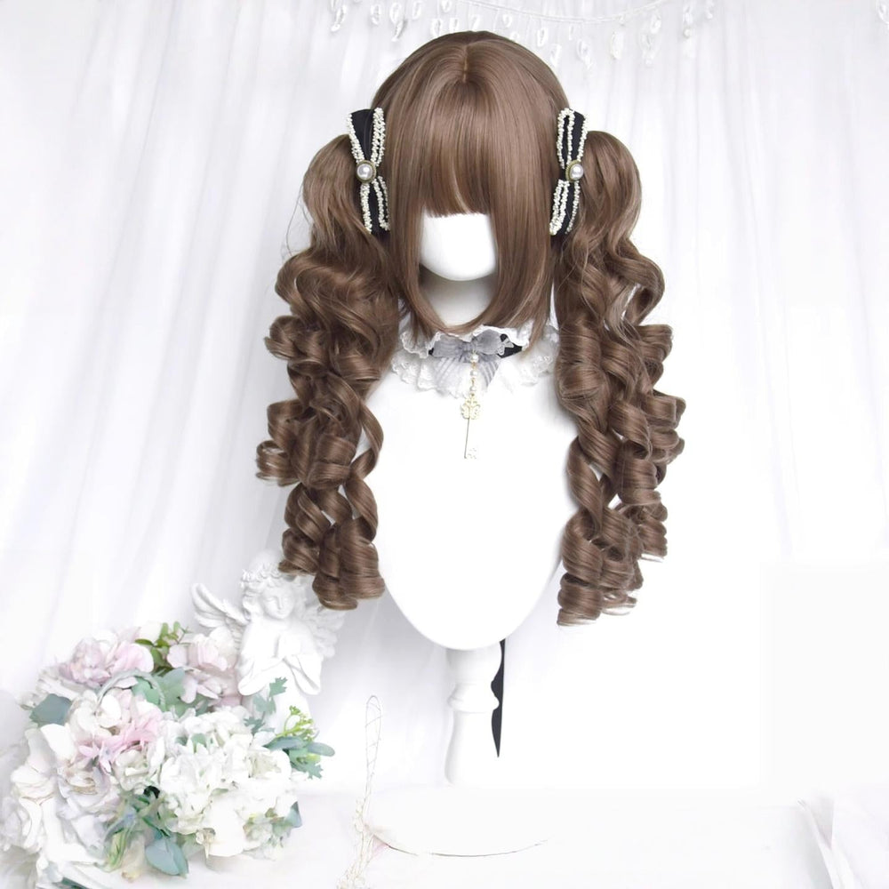 Sinwavy - Doll Like Lolita Wig - Detachable Curl Ponytails Wig