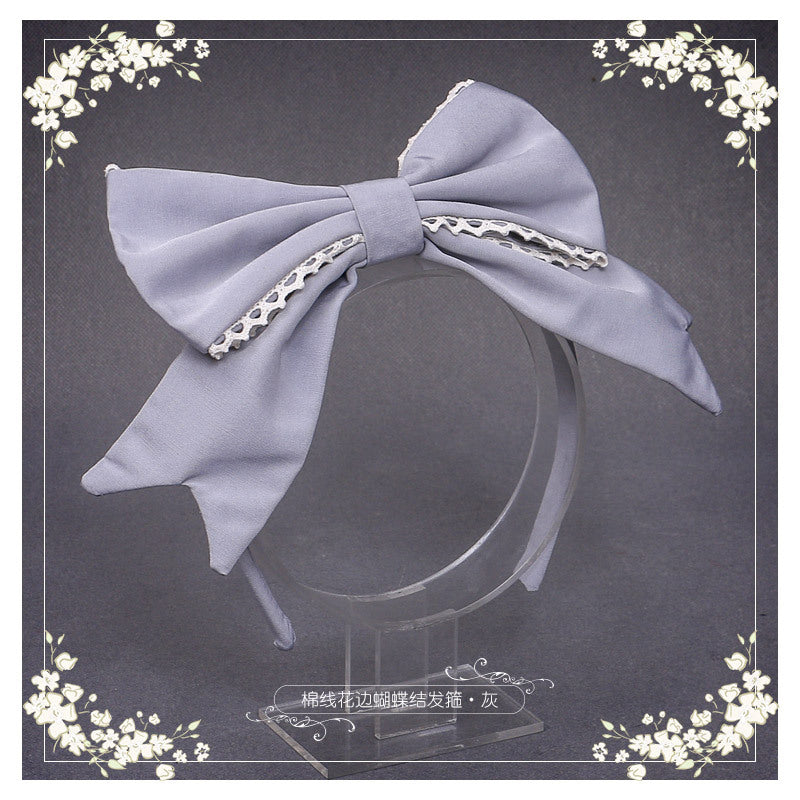 Japanese Lolita Hair Accessories for Women, Hair Clips, Lolita Hair Ornaments, Multi-color Bow Hairbands, Fresh and Sweet