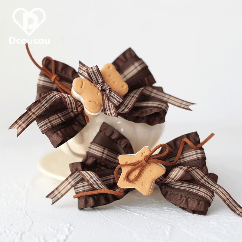Dcoucou - Heartless Bunny - 45cm Long Curly Hair Tiger Clip Double Pon