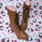 35 / Light brown matte - heel 6.3cm / platform 1cm