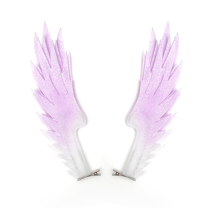SundayRobin Ear FeatherCosProps 2DLoGirl Hair Accessories Star Iron Comic Exhibition Angel Ear Feather Headwear