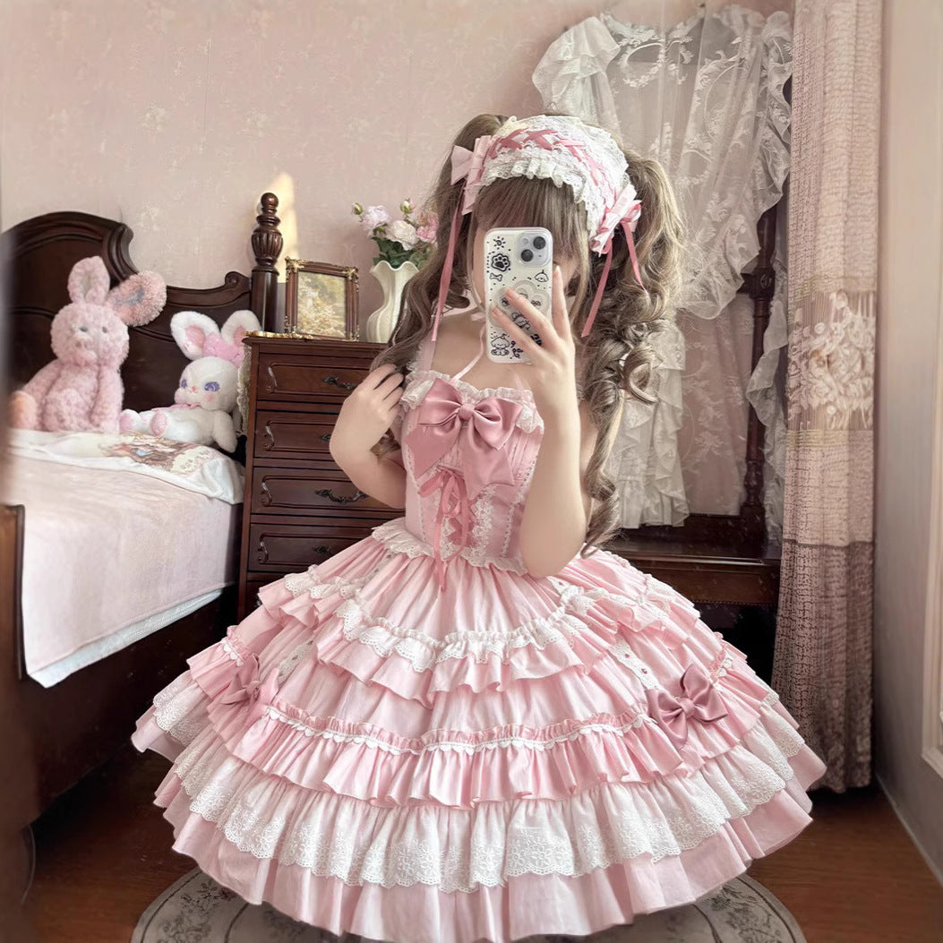 ZhiJinYuan -Sweet Mousse-  Cute Sweet Color-Block Fresh JSK Dress - Lolita Fetch