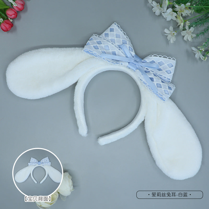Realistic Animal Ears In Stock Handmade Plush Cosplay Fashion Accessories Alice Rabbit Ear Headband Hair Accessories
