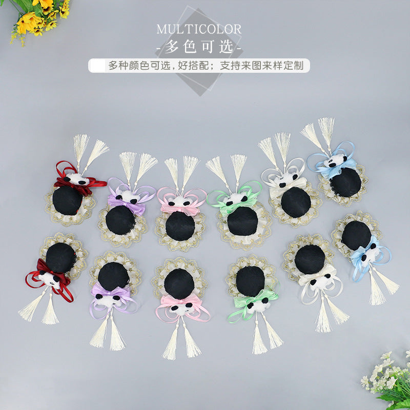 Lolita Ancient Style Hair Accessories Tassel Cute Girl Bun National Style Hair Clip Panda Bun Hair Clip Hair Ornament - Lolita Fetch