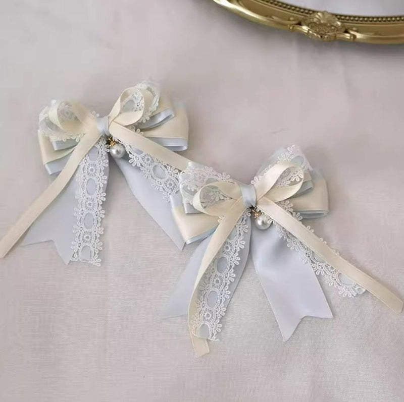 Xiaogui - Four Seasons Floral - Sweet Lolita Headdress Bow KC Lace Cuffs
