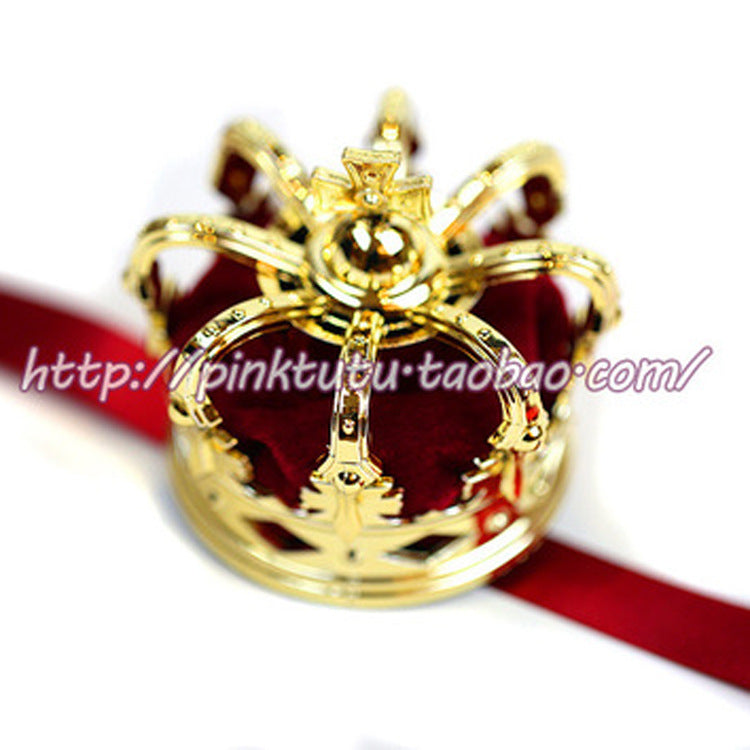 Lolita Crown Hair Accessories Gorgeous Rose Crown Hairband Headdress Golden Crown Hair Clip COS Crown Headdress