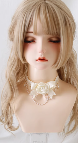 Xiaogui - Elegant Lolita Lace Camellia - Necklace Neckwear