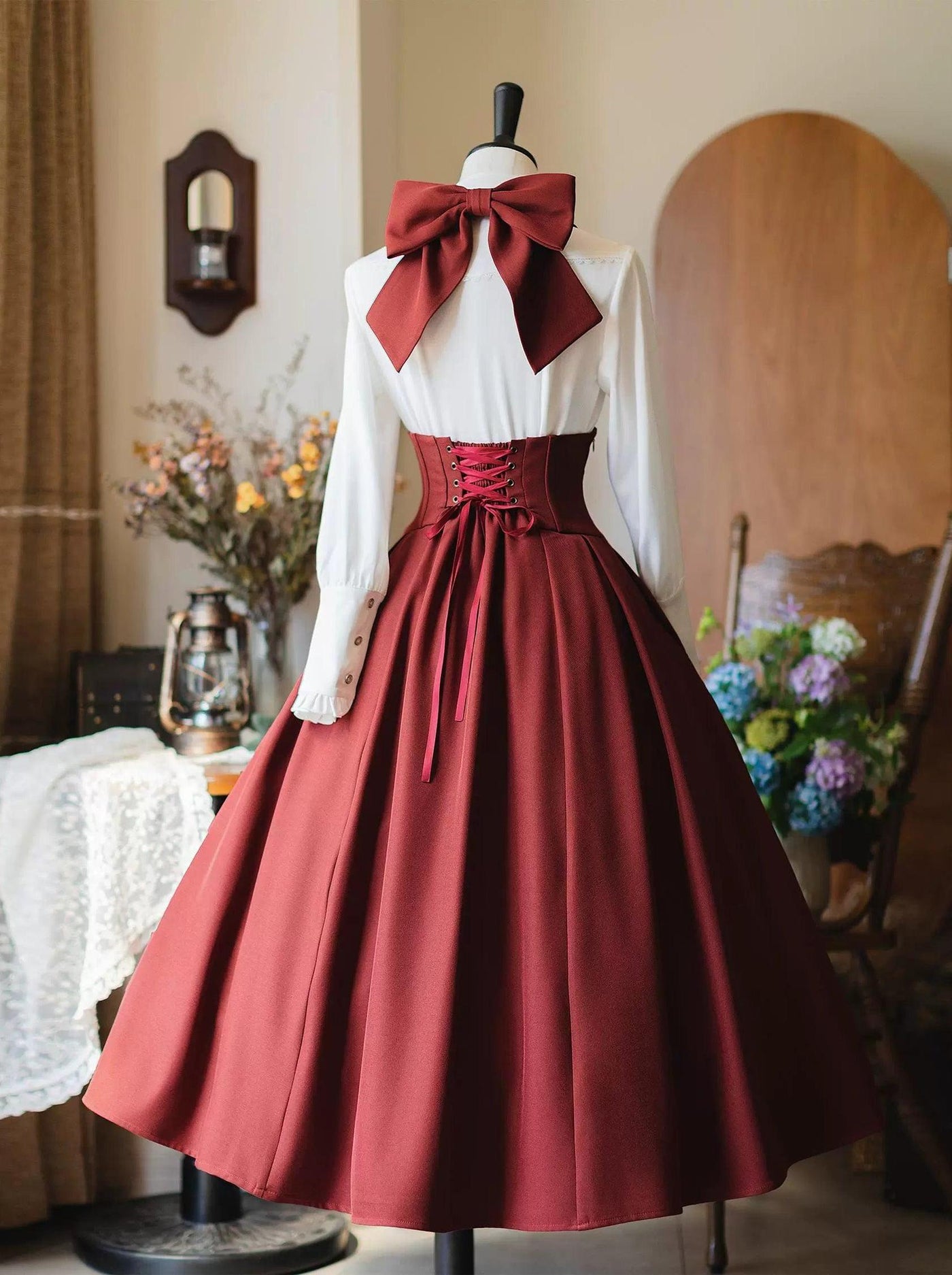 Forest Wardrobe - Vintage Lolita Fishbone Halter SK - Autumn Jacket SK Skirt
