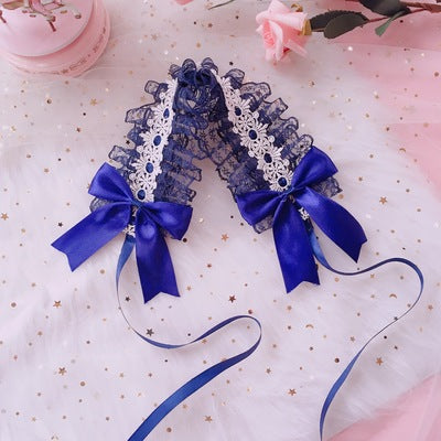 Soft Girl Sweet Lolita Headband White Lace Hair Accessory Versatile Kc Hair Ornament Dark Gothic