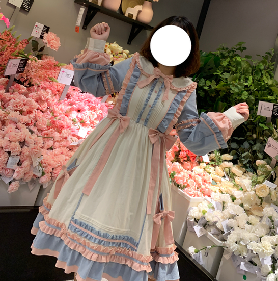 Niu Niu - Plus Size Lolita Dress Oversized OP - Long Sleeve OP Dress