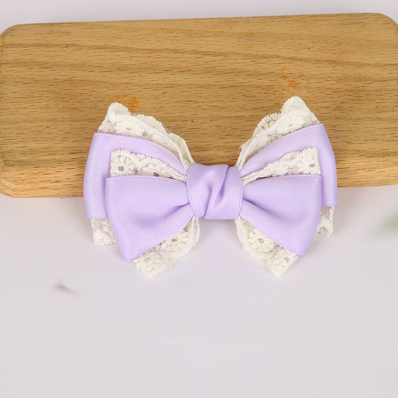 Handmade - Forest Lace Bow - Hair Clip or Brooch - detail view 12