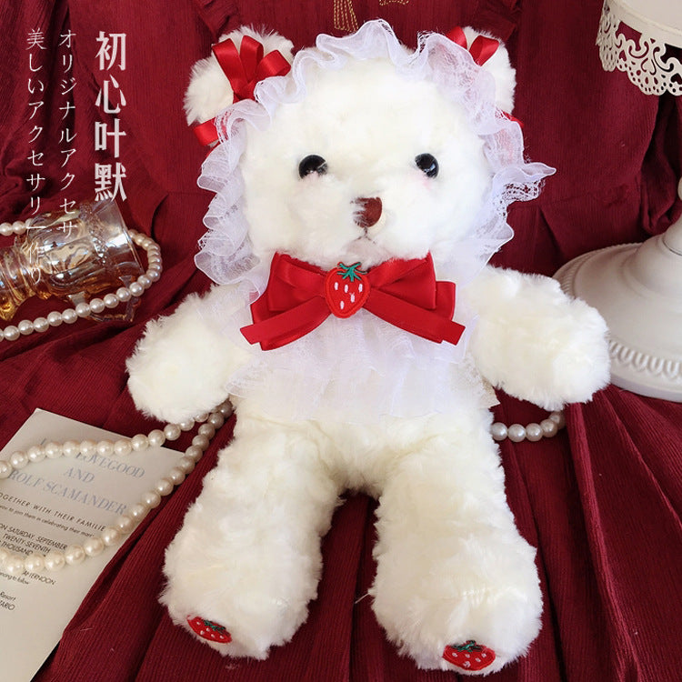 Christmas Original Bear Bag Lolita Handmade Bag JK Bag Plush Bag Cute Soft Girl Shoulder Crossbody Bag Can Hold Phone