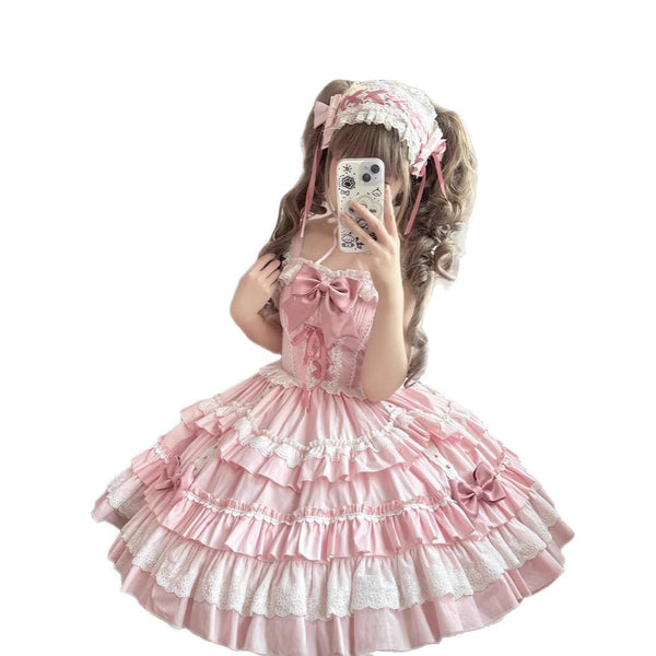ZhiJinYuan -Sweet Mousse-  Cute Sweet Color-Block Fresh JSK Dress - Lolita Fetch
