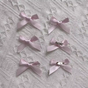 Pale Pink Mini Bow (Angled) 6 Brooches 3.5cm