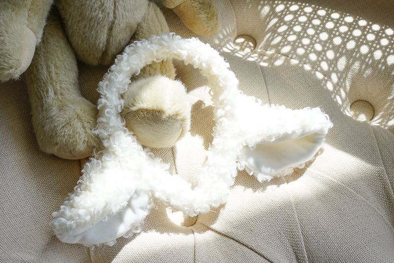 LolitaFetch handmade sheep ear headband with soft animal hair, cute and playful accessory for stylish animal-themed hair adornment.